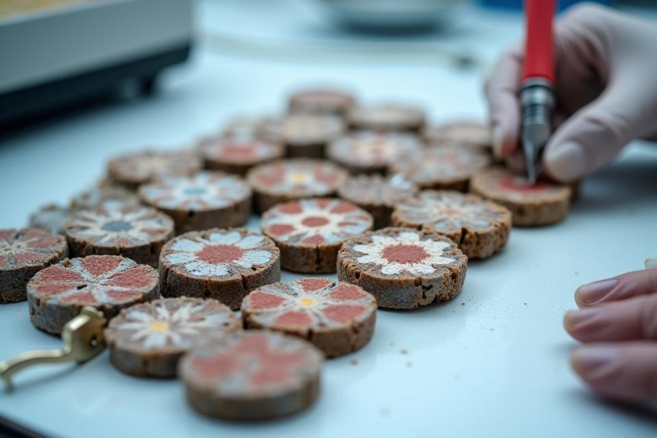 Carottes de forage géothermiques étudiées en laboratoire à la Guadeloupe